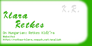 klara retkes business card